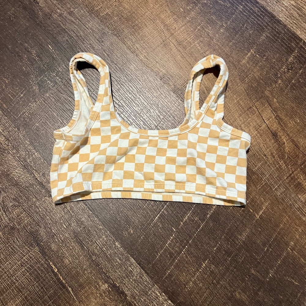 ARQ Wide Strap Bra in Carres